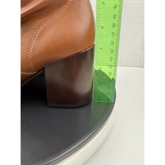 FRANCO SARTO Talfer Womens Size 9.5M Tall Knee High Heeled Brown Leather Boots - Picture 3 of 13